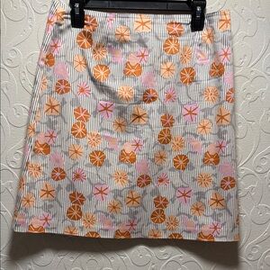 Floral Striped Women's Skirt